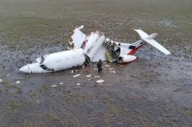 FF.AA. realizan investigación sobre jet ejecutivo sin permiso de vuelo localizado en Gracias a Dios